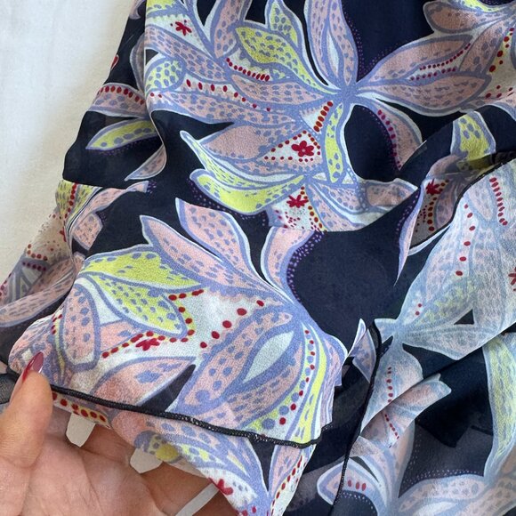 see by chloe floral print boho silk midi skirt - Picture 4 of 4